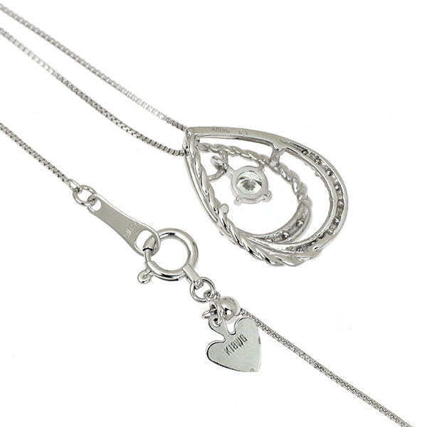 K18WG ダイヤモンド ペンダントネックレス 0.30ct