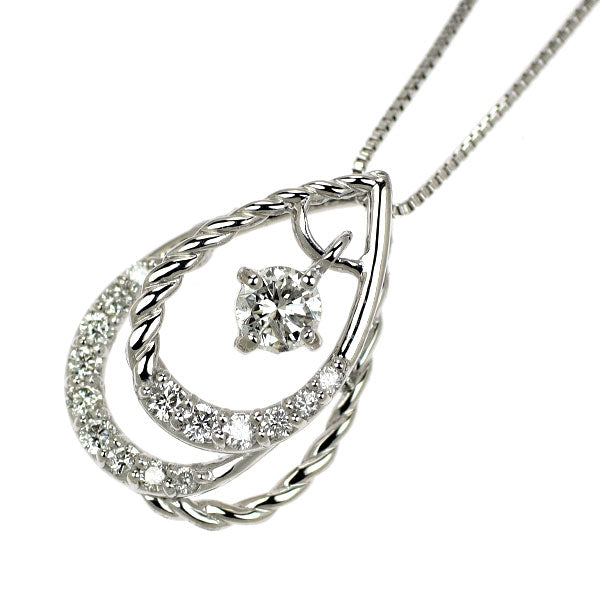 K18WG ダイヤモンド ペンダントネックレス 0.30ct