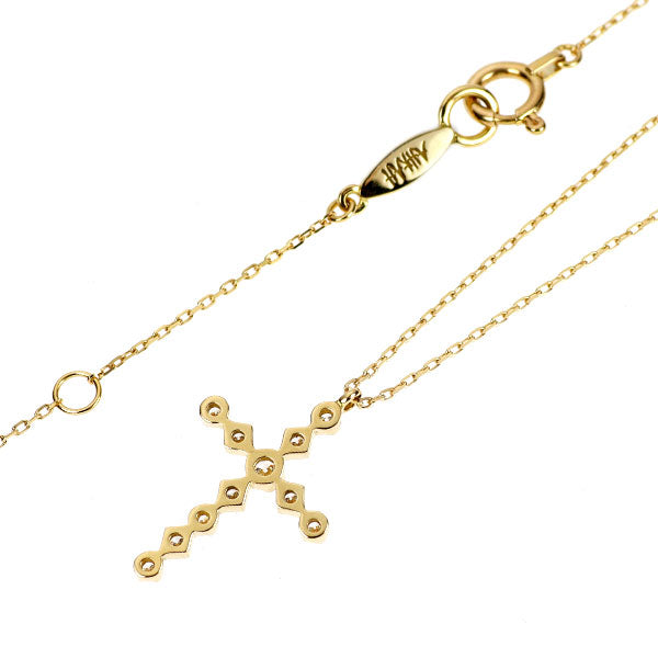 アーカー/ahkah K18YG ダイヤモンド ペンダントネックレス 0.09ct ビリーブクロス