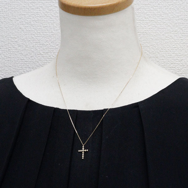 アーカー/ahkah K18YG ダイヤモンド ペンダントネックレス 0.09ct ビリーブクロス