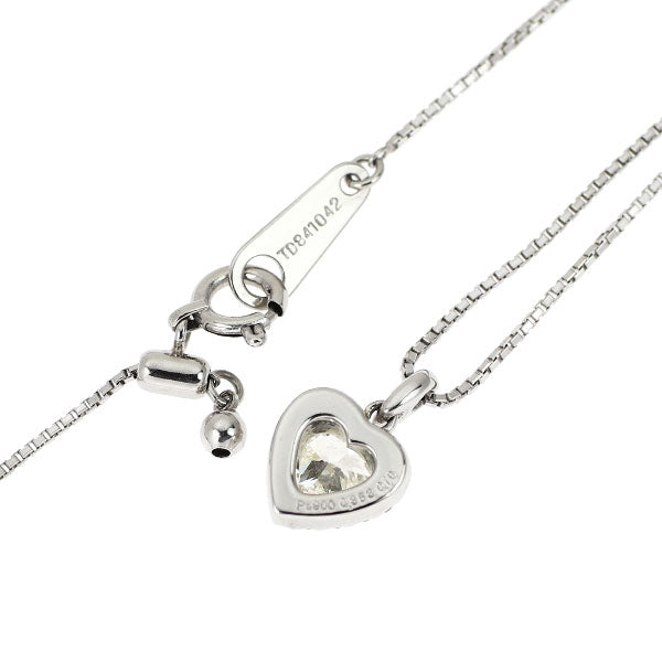 Pt900/ Pt850 ハートシェイプ ダイヤモンド  ペンダントネックレス 0.353ct D0.10ct