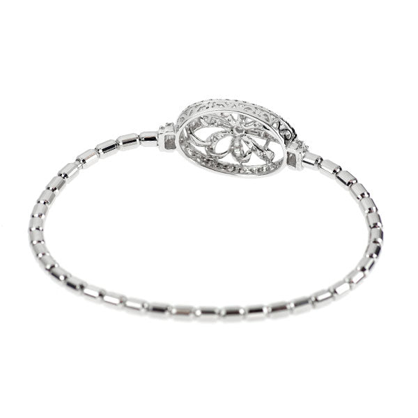K18WG ダイヤモンド ブレスレット 1.00ct 伸縮式