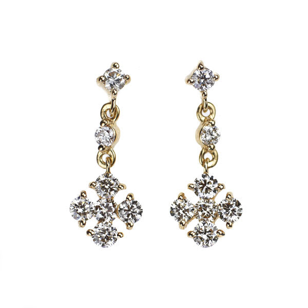 K18YG ダイヤモンド ピアス 0.30ct