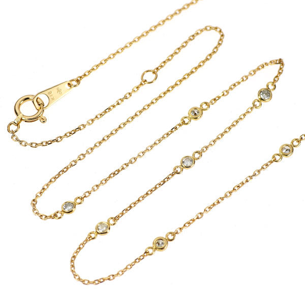 K18YG ダイヤモンド ステーション ネックレス 0.27ct