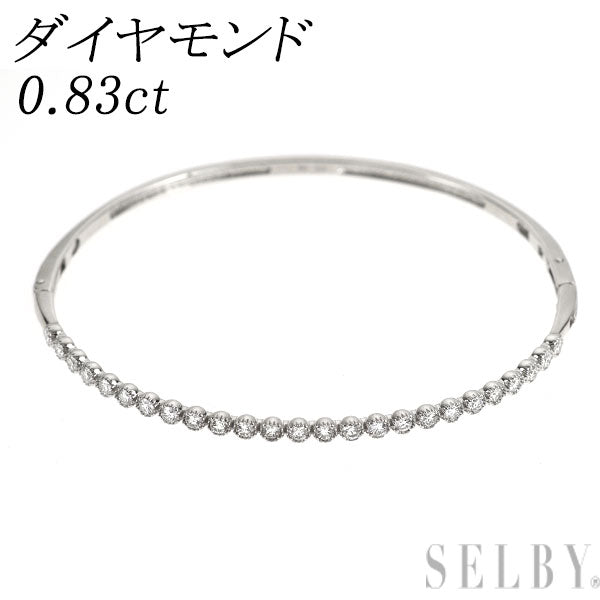 K18WG ダイヤモンド バングル 0.83ct