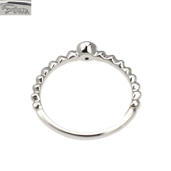 スタージュエリー K18WG ダイヤモンド リング 0.03ct ピンキー