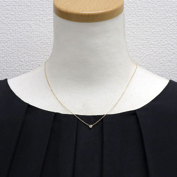 アガット/agete K18YG ダイヤモンド ペンダントネックレス 0.09ct