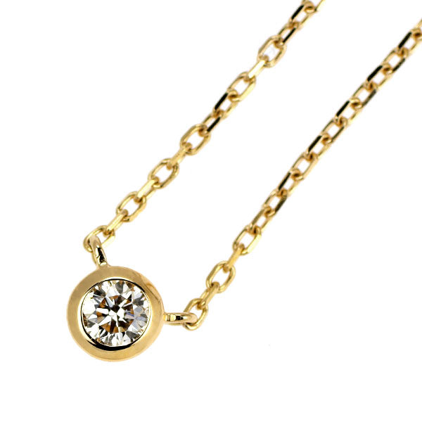アガット/agete K18YG ダイヤモンド ペンダントネックレス 0.09ct