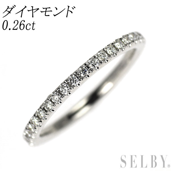 K18WG ダイヤモンド リング 0.26ct ピンキー フルエタニティ