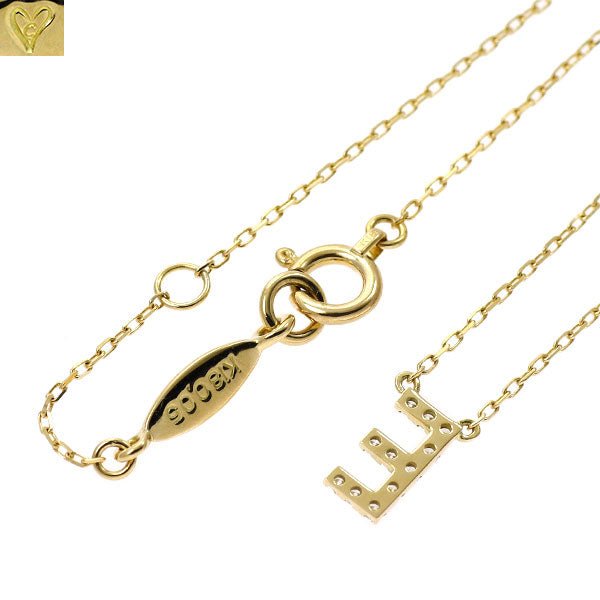 ヴィヴィアンクチュール/アーカー K18YG ダイヤモンド ペンダントネックレス 0.05ct イニシャル「E」