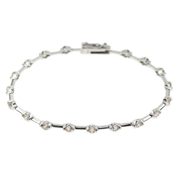K18WG ダイヤモンド ブレスレット 2.00ct