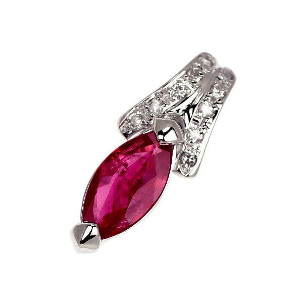 Pt900 ルビー ダイヤモンド ペンダントトップ 0.71ct D0.06ct