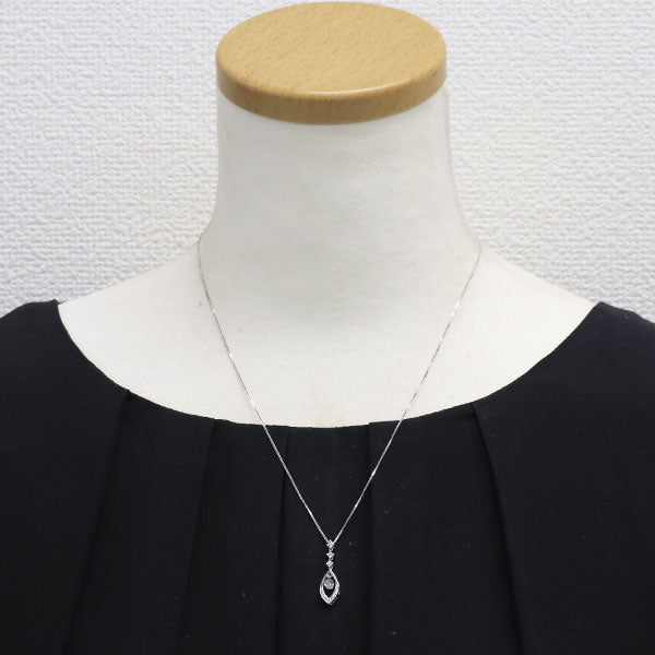 K18WG ダイヤモンド ペンダントネックレス 0.241ct G SI2 D0.15ct