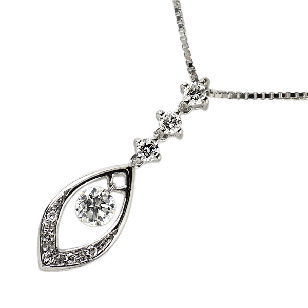 K18WG ダイヤモンド ペンダントネックレス 0.241ct G SI2 D0.15ct