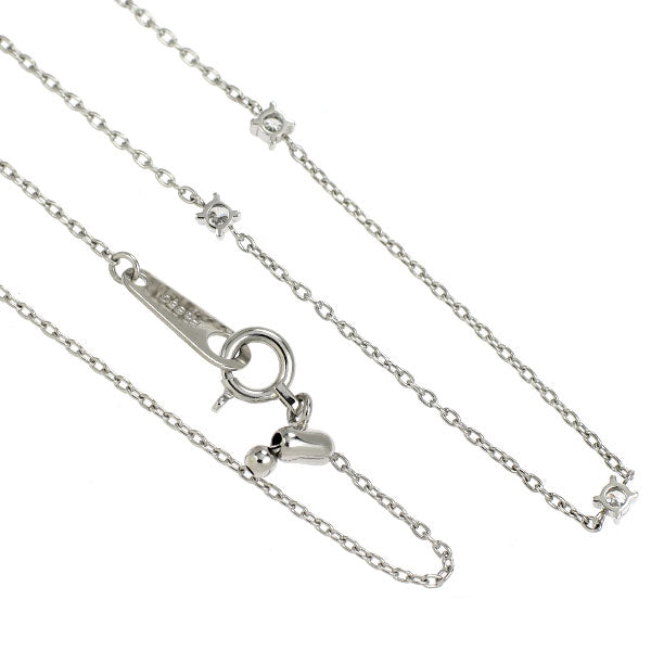 Pt850 ダイヤモンド ネックレス 0.32ct ステーション