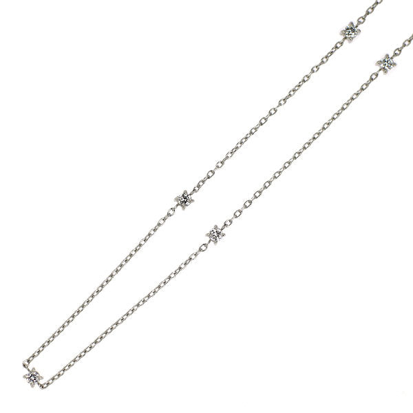 Pt850 ダイヤモンド ネックレス 0.32ct ステーション
