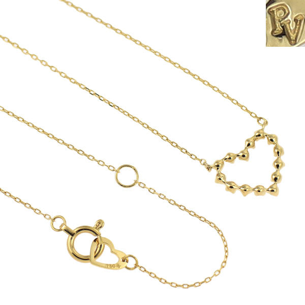 ポンテヴェキオ K18YG ダイヤモンド ペンダントネックレス 0.05ct ハート