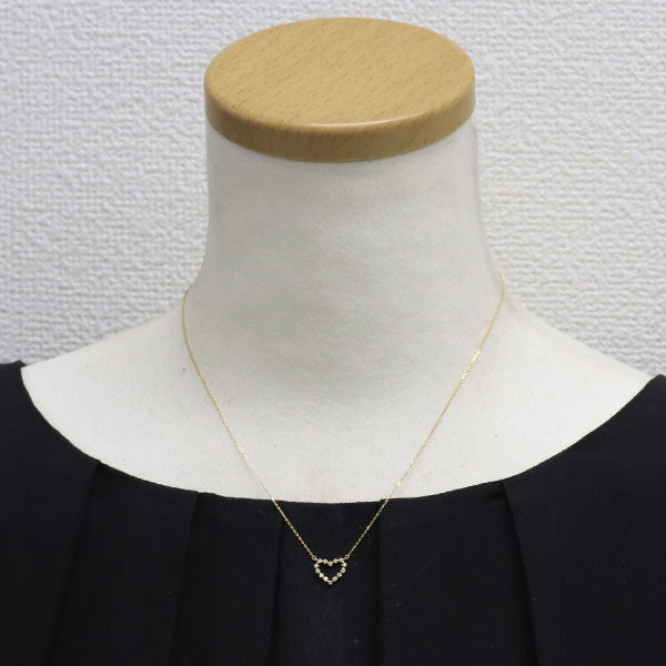 ポンテヴェキオ K18YG ダイヤモンド ペンダントネックレス 0.05ct ハート
