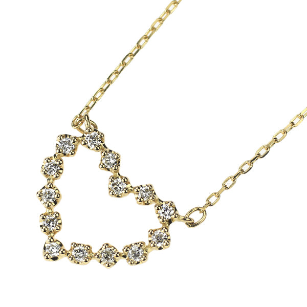ポンテヴェキオ K18YG ダイヤモンド ペンダントネックレス 0.05ct ハート