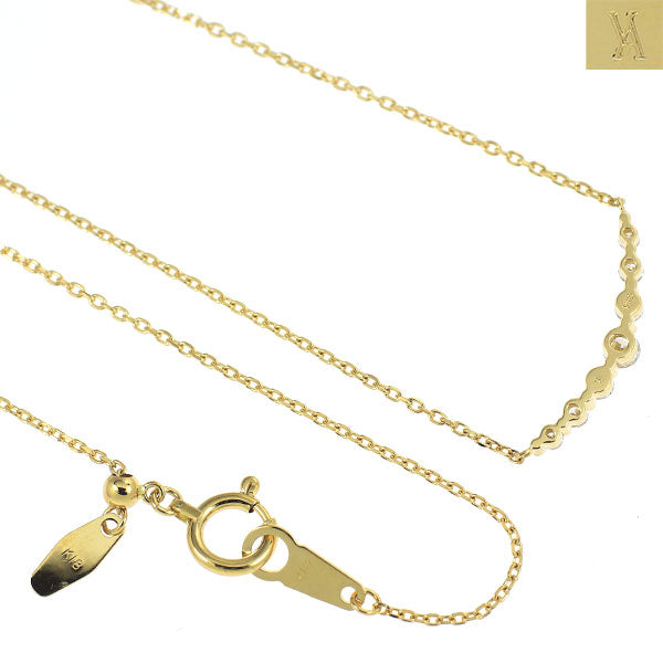 ヴァンドーム青山 K18YG ダイヤモンド ペンダントネックレス 0.17ct リュール