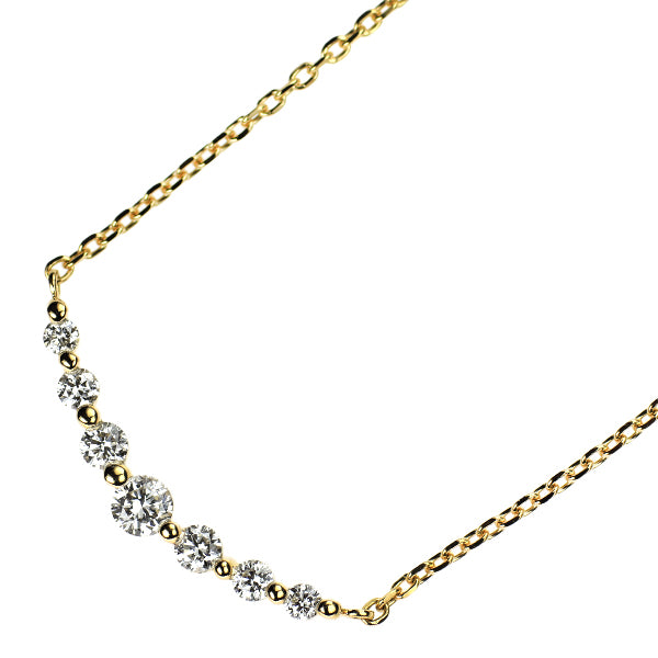 ヴァンドーム青山 K18YG ダイヤモンド ペンダントネックレス 0.17ct リュール