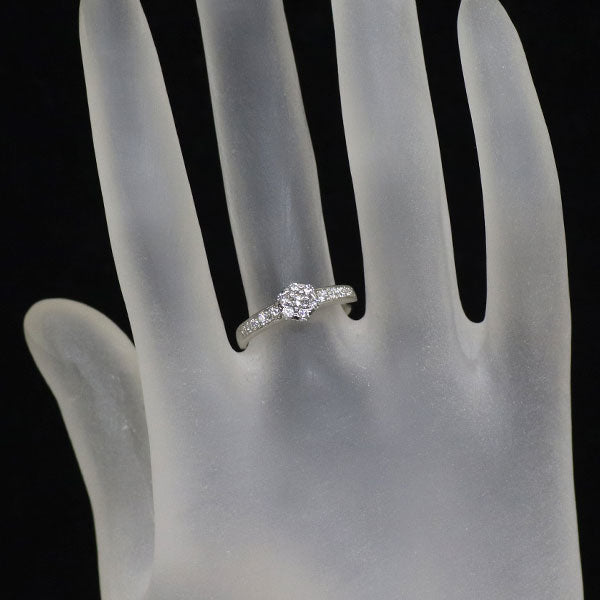 スタージュエリー Pt950 ダイヤモンド リング 0.35ct フラワー 
