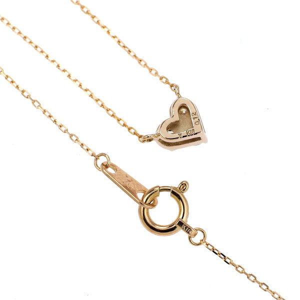ヴァンドーム青山 K18PG ダイヤモンド ペンダントネックレス 0.12ct ハート