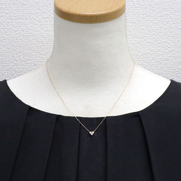 ヴァンドーム青山 K18PG ダイヤモンド ペンダントネックレス 0.12ct ハート