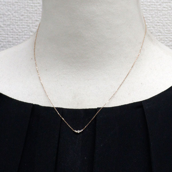 ヴァンドーム青山 K18PG ダイヤモンド ペンダントネックレス 0.05ct