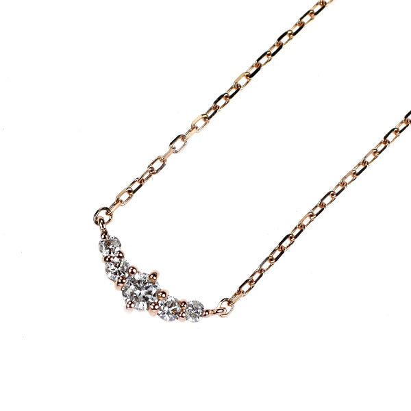 ヴァンドーム青山 K18PG ダイヤモンド ペンダントネックレス 0.05ct
