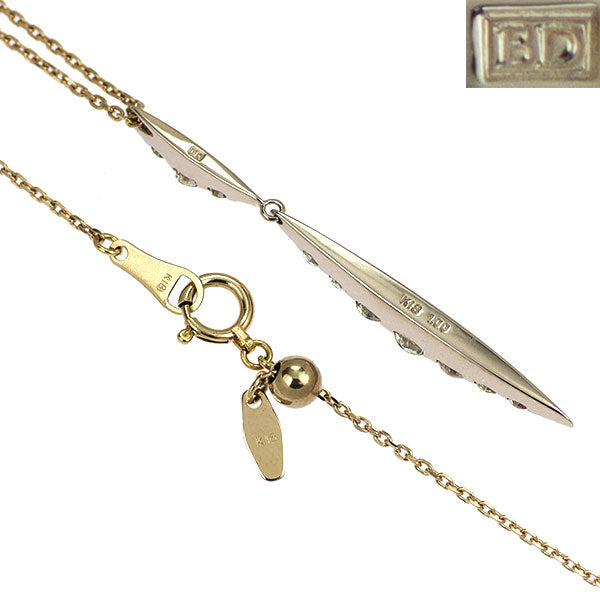 カシケイ K18BG ブラウンダイヤモンド ペンダントネックレス 1.00ct ネイキッド
