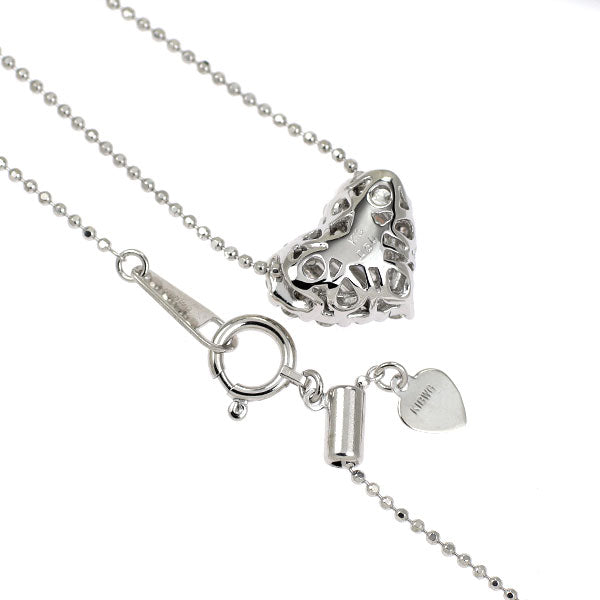 K18WG ダイヤモンド ペンダントネックレス 0.50ct ハート