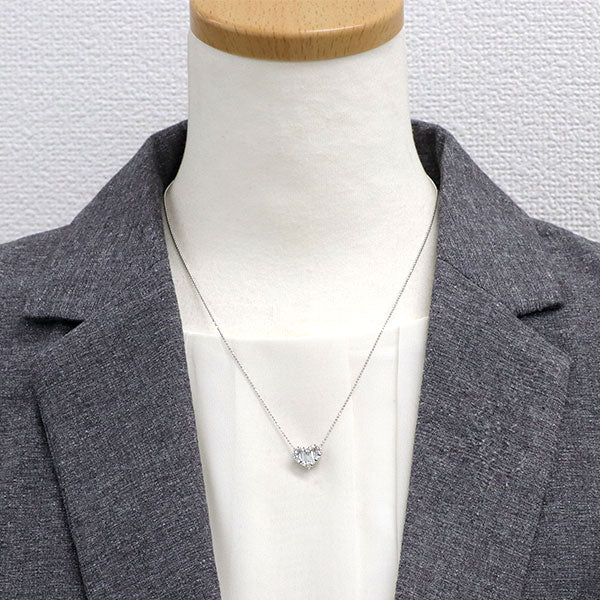K18WG ダイヤモンド ペンダントネックレス 0.50ct ハート