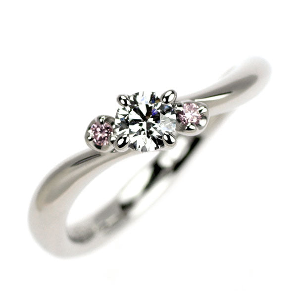 GINZA TANAKA Pt950 ダイヤモンド 天然ピンクダイヤ リング 0.204ct E VS1 3EXHC PD0.02ct