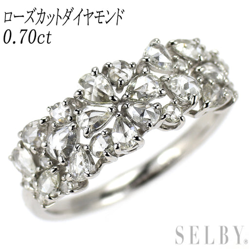 Pt950 ローズカット ダイヤモンド リング 0.70ct — セルビーオンライン