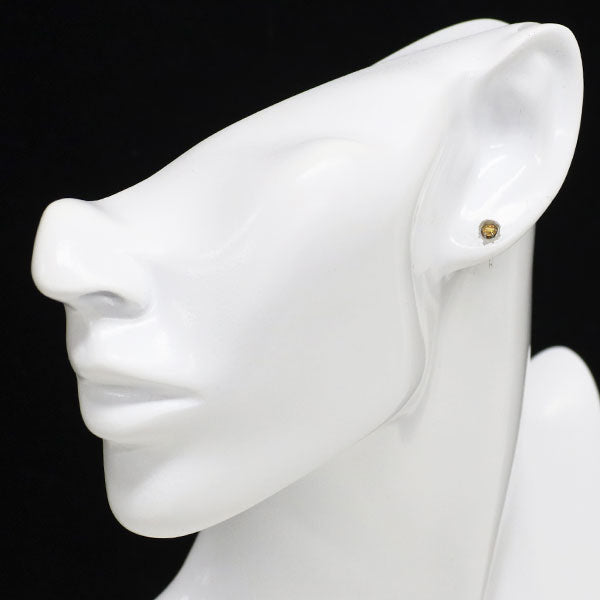 新品 Pt900 天然オレンジイエロー ダイヤモンド ピアス 0.258ct FVOY SI1/I1