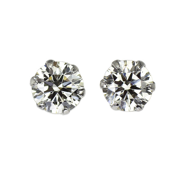 新品 Pt900 ダイヤモンド ピアス 0.452ct Faint Brown VS1-2 EXHC