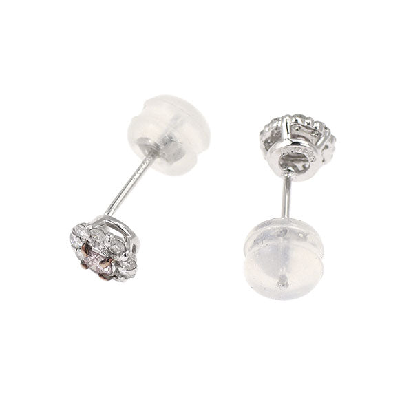 新品 希少 Pt900 天然ピンク ダイヤモンド ピアス 0.086ct FLPP SI2 D0.14ct