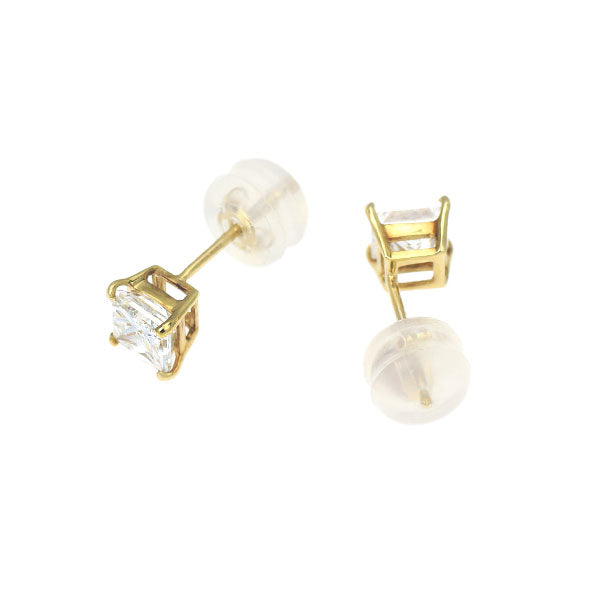 新品 K18YG プリンセスカット ダイヤモンド ピアス 0.742ct G SI2