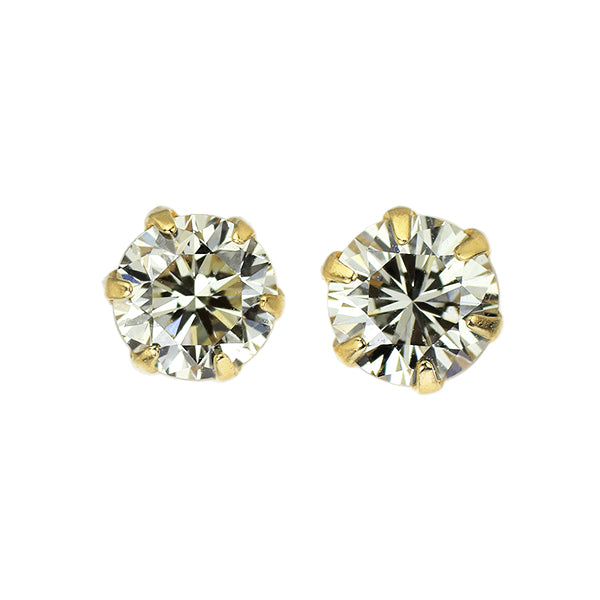 新品 K18YG ダイヤモンド ピアス 0.704ct L VS1 G