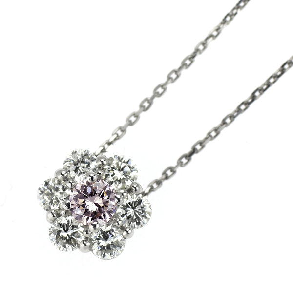 新品 希少 Pt900/ Pt850 天然ピンク ダイヤモンド ペンダントネックレス 0.093ct LP SI2 D0.25ct