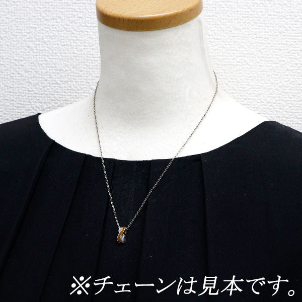 K18YG/WG シトリン ダイヤモンド ペンダントトップ 0.40ct D0.09ct