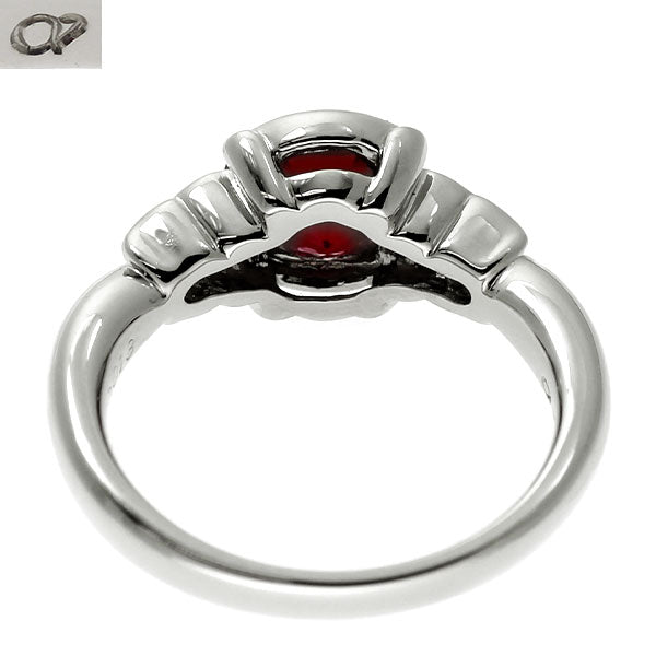 クレサンベール Pt950 再結晶ルビー ダイヤモンド リング 1.48ct D0.13ct