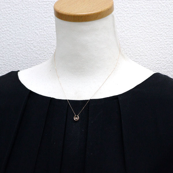 K18PG ダイヤモンド ペンダントネックレス 0.10ct 馬蹄 ホースシュー 