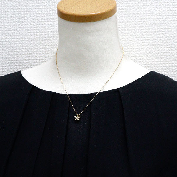 ポンテヴェキオ K18YG ダイヤモンド ペンダントネックレス 0.46ct D0.03ct フラワー