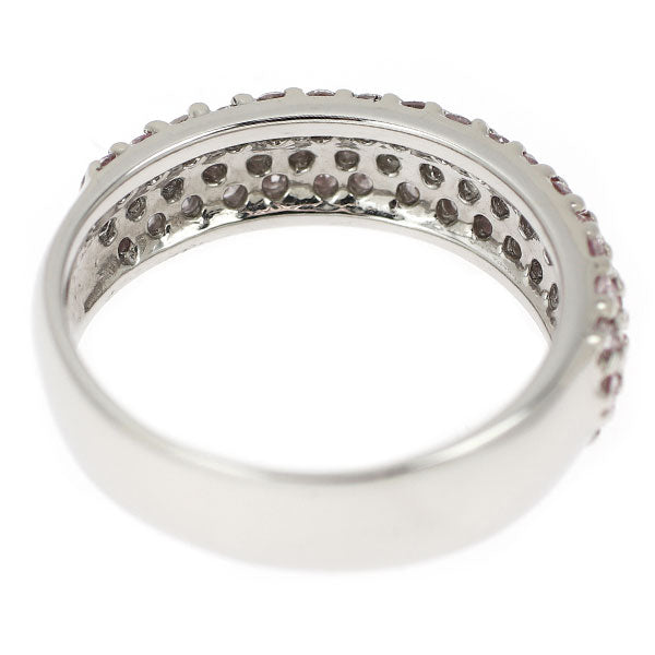 希少 Pt900 天然ピンク/カラーレス ダイヤモンド リング 0.48ct パヴェ