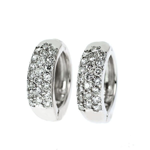K18WG ダイヤモンド イヤリング 0.70ct