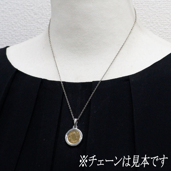 エルメス K18YG/ SV ペンダントトップ セリエ