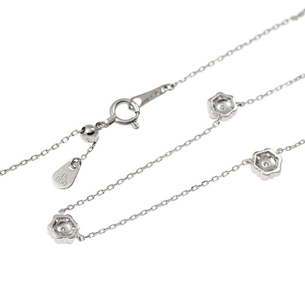 Pt1000/ Pt850 ダイヤモンド ステーション ネックレス 1.00ct