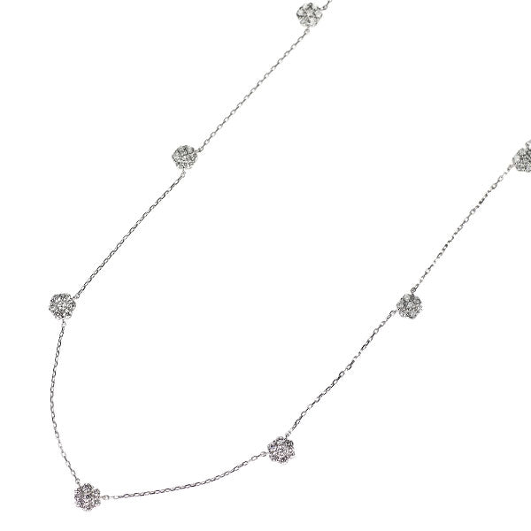 Pt1000/ Pt850 ダイヤモンド ステーション ネックレス 1.00ct